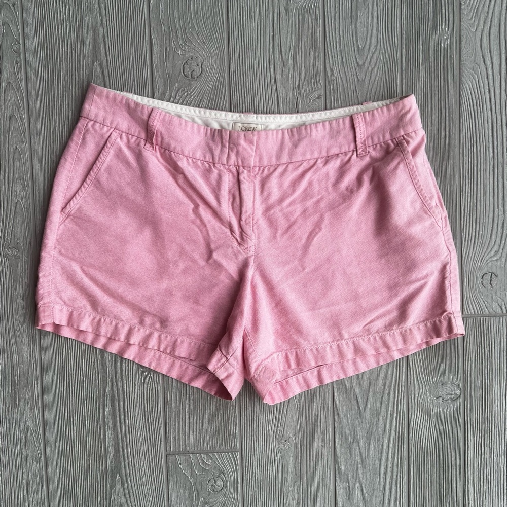 100% Cotton J Crew Factory Pink Chino Shorts 4.5 Inch Inseam Size 12